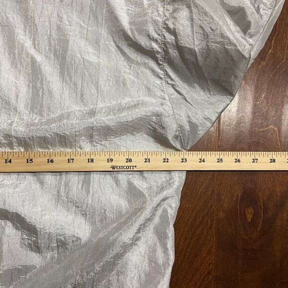 Morgan Square Vintage 80s Nylon Grey White Windbreaker Jacket Full Zip Mens M - Picture 6 of 7